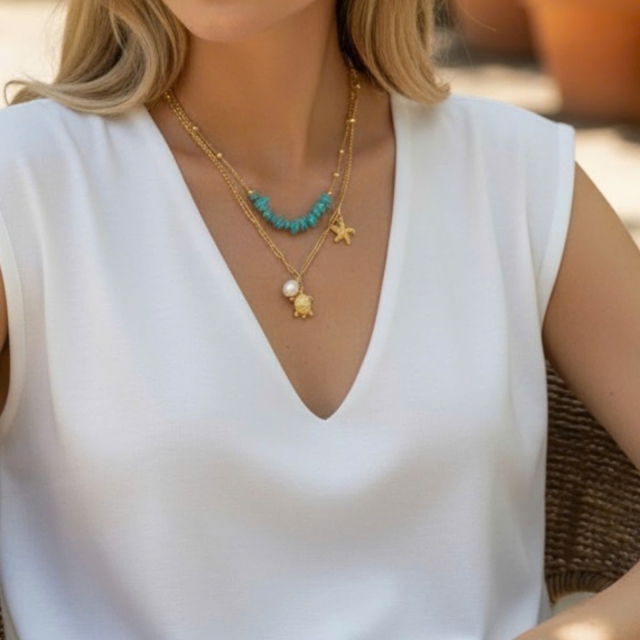 Turtle Island Necklace 