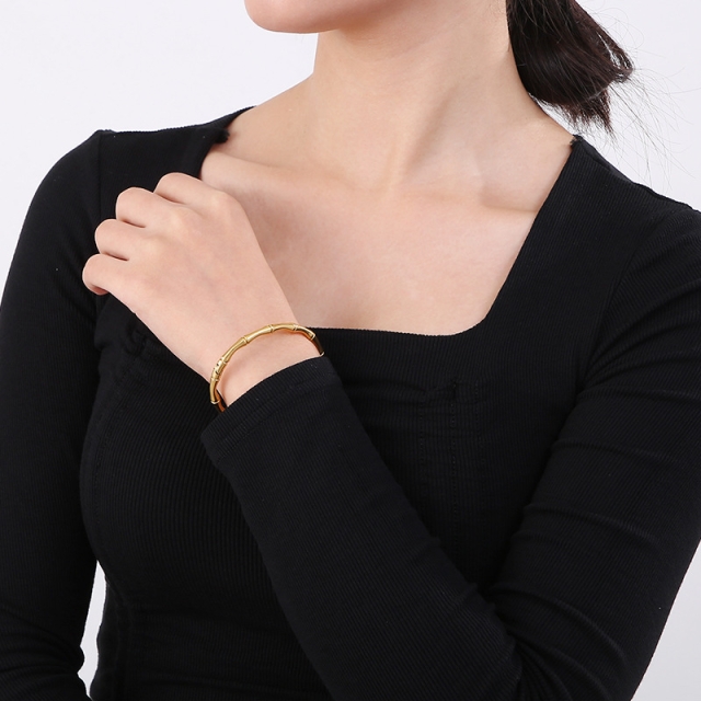 Bamboo Bangle Gold 