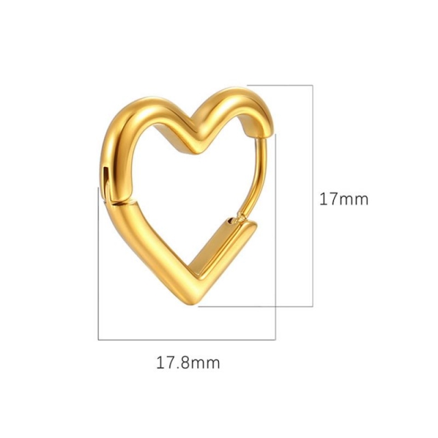 Classic Hoops Hearts 1.7x1.7cm