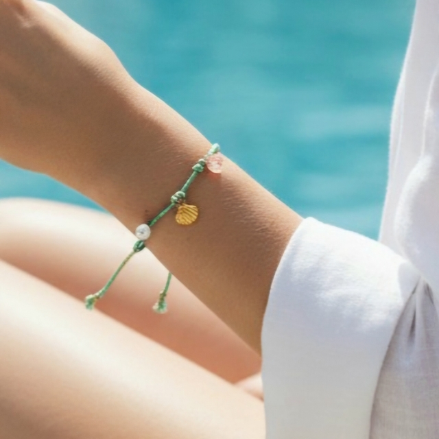 Seashell Charm Rope Vòng tay / Vòng cổ chân 