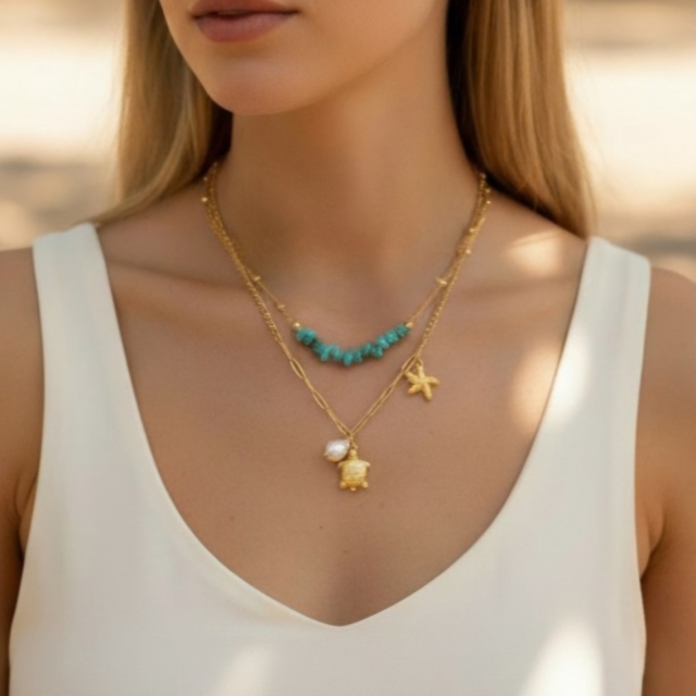 Turtle Island Necklace 